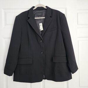 Banana Republic Women's Blazer Size M Black Two Button Business Casual Career